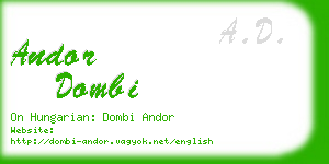 andor dombi business card